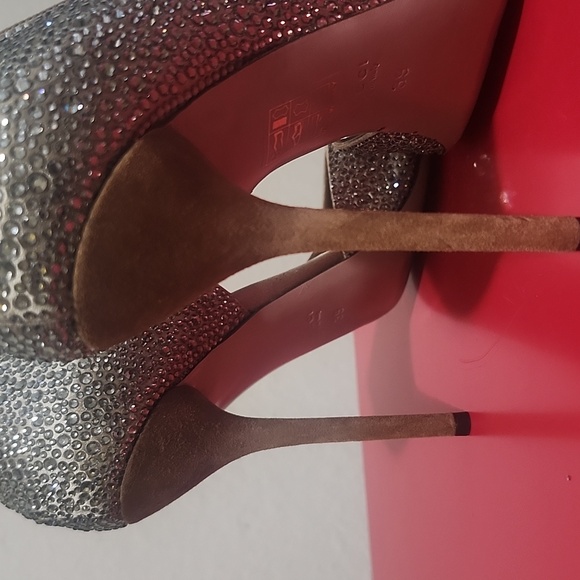 GUCCI Swarovski Crystals Strass d'Orsay Almond Pointy Toes Heels 39 - Picture 5 of 7